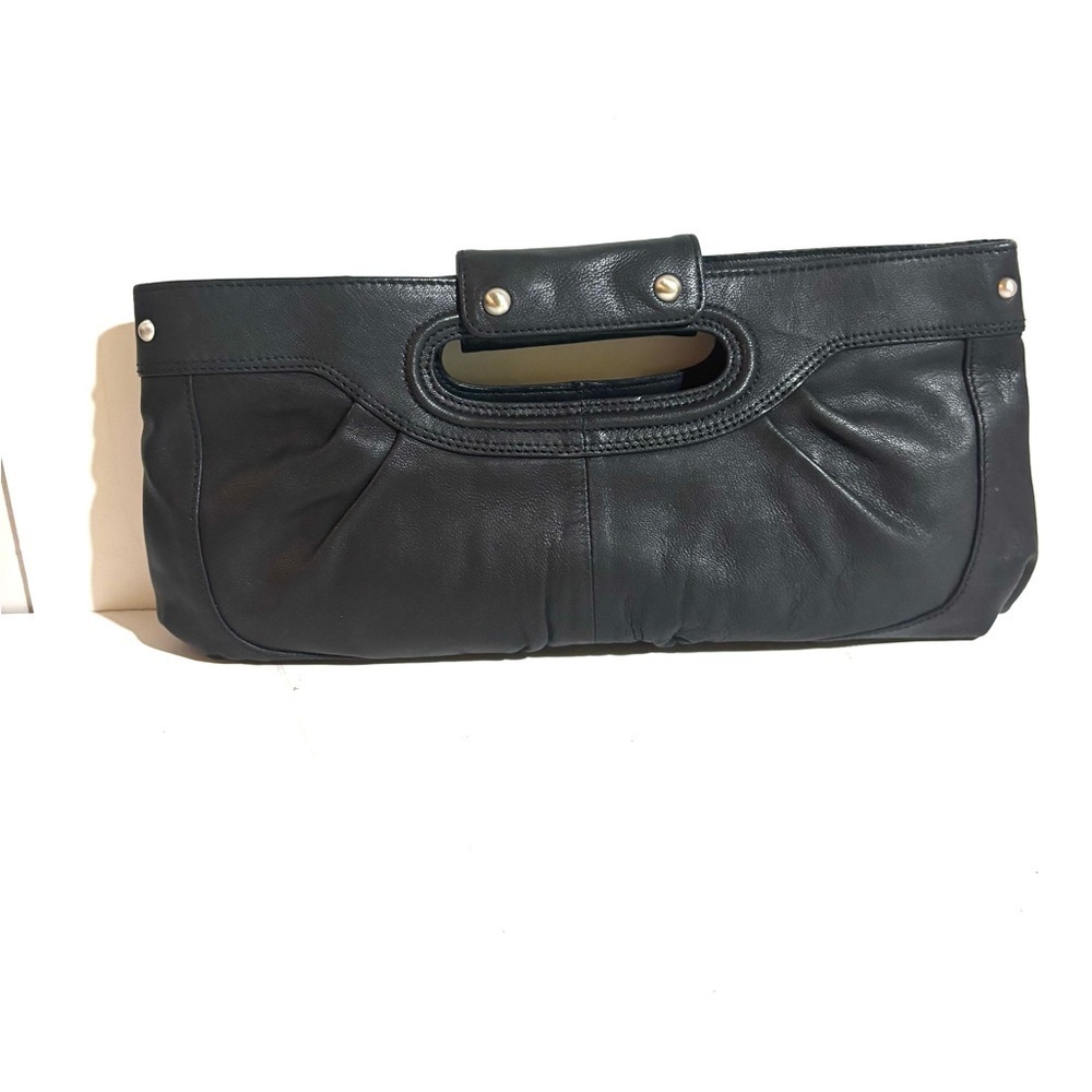 Kenneth Cole Elegant Black Leather Clutch